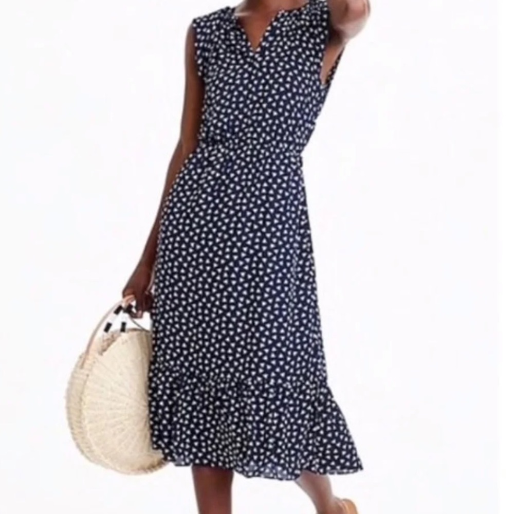 J Crew Mercantile Petite Small Blue Dress